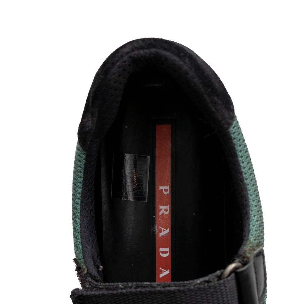 Prada Sport Vintage 2 Strap Nylon Mary Jane Sneakers "1982 US 10 Black Green - Picture 10 of 13